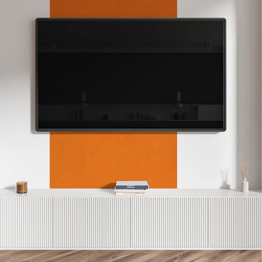 Vinyl Tile Set Living Room Design Orange Stickers 4x50x50 Pcs