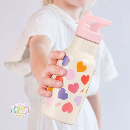 A Little Lovely Company Rostfreies Kinder Trinkflaschen Set Thermos Graue 350ml