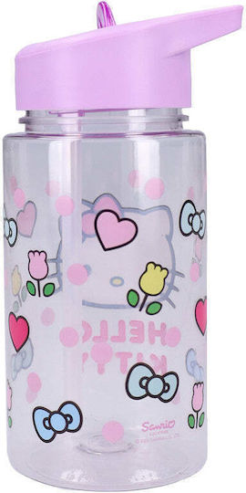 Vintage Lovers Kinder Trinkflasche Hello Kitty mit Stroh Rosa 450ml