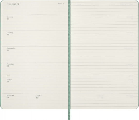 Moleskine Wöchentliches Tagebuch 2026-2027 18 Monate Mit Hartcover Große 13x21 Salbeigrün