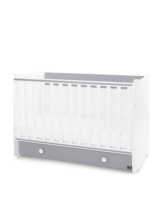 Lorreli White Crib with Mattress & Drawer