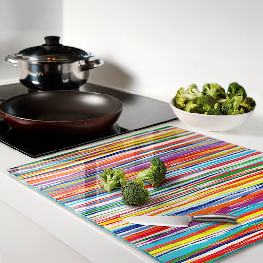 Tulup Glass Multicolour Chopping Board 60x52cm