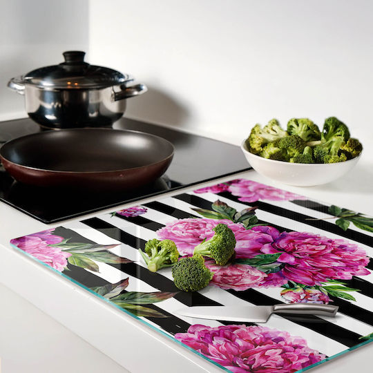 Tulup Glass Pink Chopping Board 60x52cm
