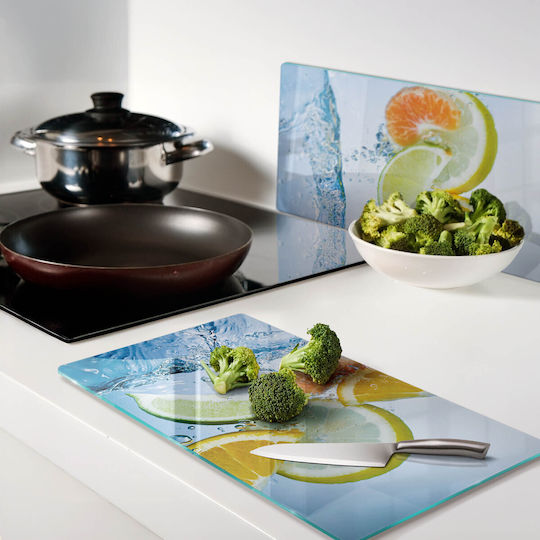 Tulup Schneidebrett Glas Gelb Set 52x30cm 2 Stück