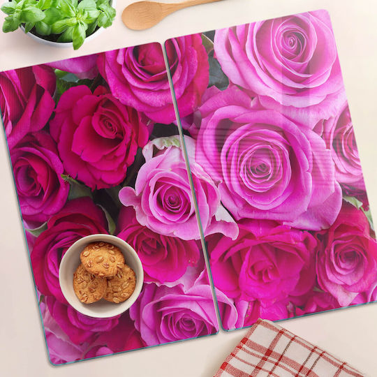 Tulup Schneidebrett Glas Rosa Set 52x30cm 2 Stück