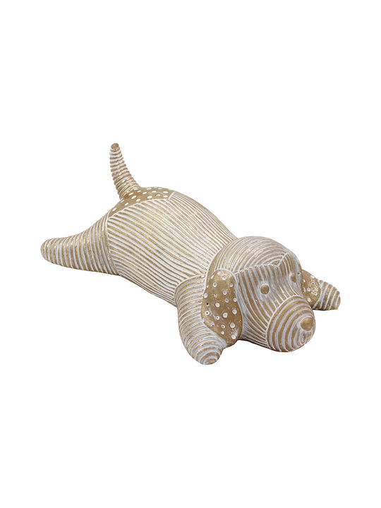 Keskor Dekorative Hund Figur aus Polyresin 27x15x9,5cm