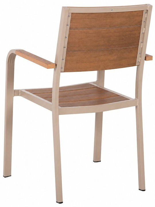 Градински Стол От Алуминий Siera Екрю 55x56x86см