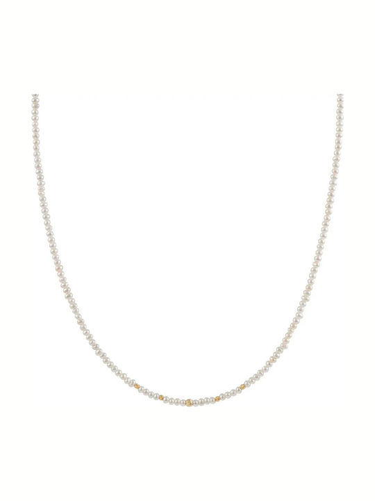 Gold 14K Necklace with Pearls