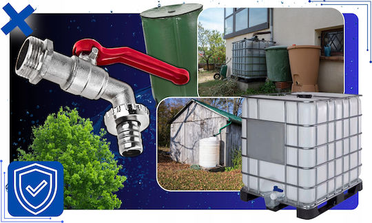 Totalstore Σφ spherical Βάνες 1/2" mit Verbinder Κήπου Ποτού Βρύση