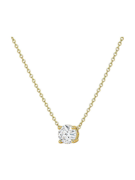 Xryseio Necklace From 14K Gold With Zircon