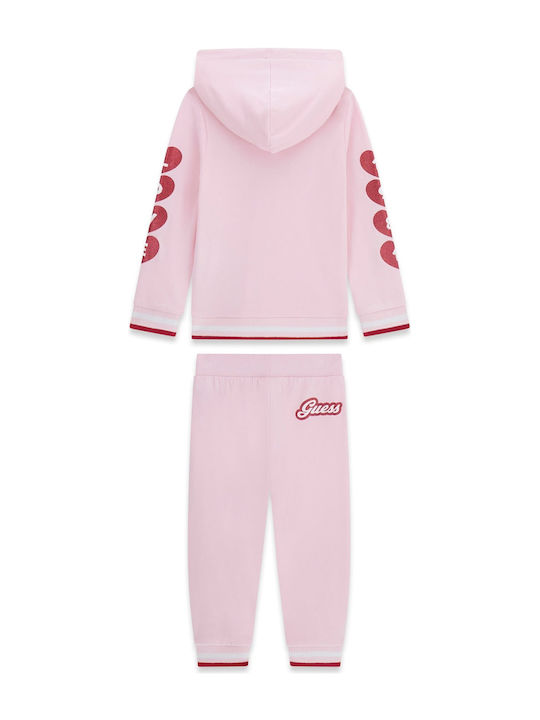 Kids Sweatpants Set With Jacket Pink