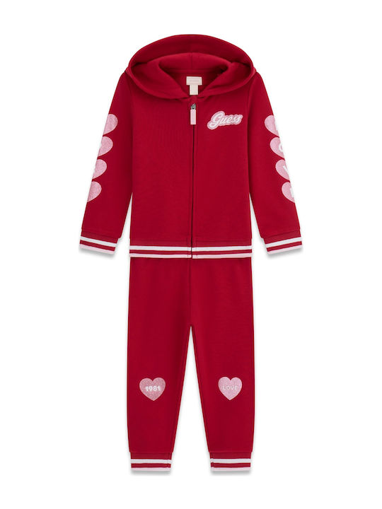 Kids Sweatpants Set With Jacket Pink