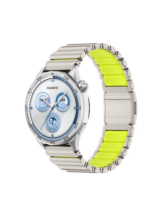 Huawei Watch Ultimate 2/Watch GT Runner 2/Watch GT 6 Pro 46mm Strap Titanium Alloy Rubber Titanium Green