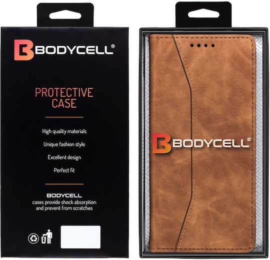 Bodycell Book Case Pu Leather Samsung A27 Brown
