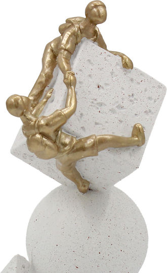 Decorative Polyresin 11x15x25 Cm White Gold Keskor 72345-2