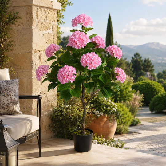 Hortensia Roz Artificială În Ghiveci 120cm 87221-1