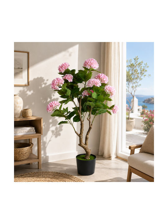 Hortensia Roz Artificială Plantă În Ghiveci 140cm 87222-2
