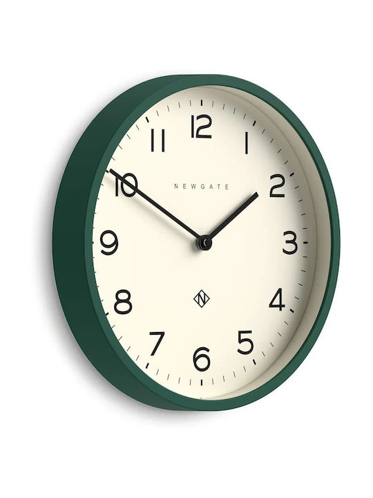 Newgate Echo Number Four Silent Ceas de Perete Metalic Verde Ø30cm