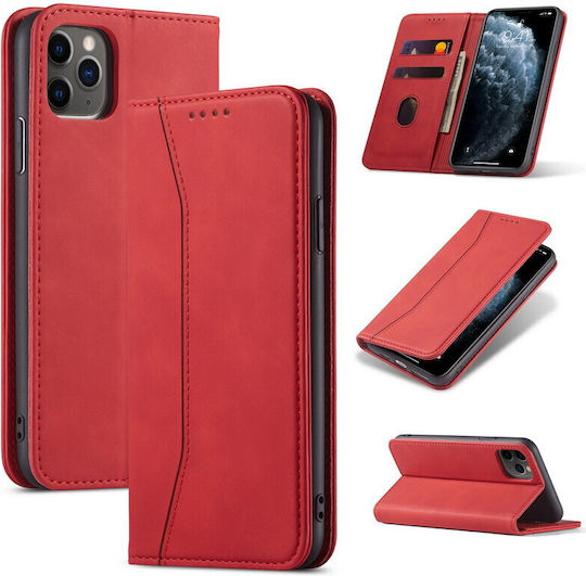 Bodycell Book Din Piele Artificială / Piele Roșu (Realme 16 Pro)