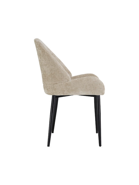 Finda Scaun de Sala de Mese cu Tapițerie Din Material Textil Bej 59x58x86.5cm