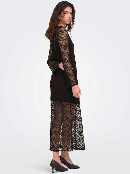 Summer Maxi Evening Dress with Lace Mulch