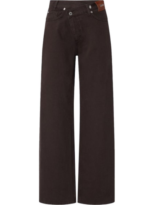 Women's Jeans Pants Straight Leg Brown