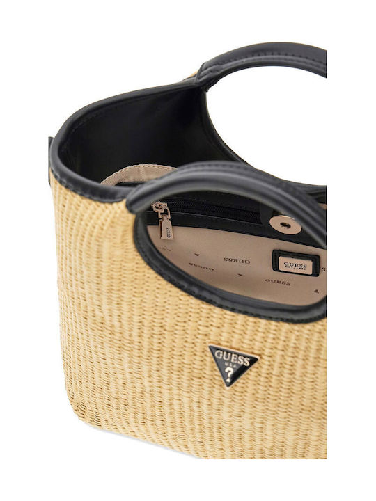 Kirsten Rattan Damen Satchel Tasche Schwarze