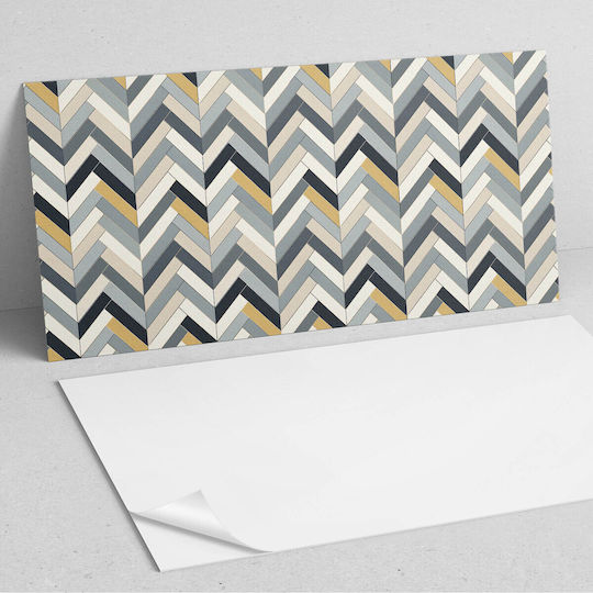 Ready To Install Vinyl Tiles Decorative Print Herringbone 6x60x30 Pcs