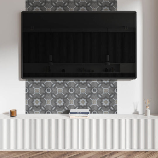 Set of Vinyl Tiles Geometric Print Design 6x60x30 cm