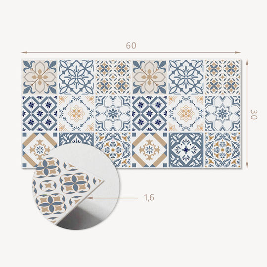 Easy Install Vinyl Tile Pack Mosaic Checkered Designs 6x60x30 Cm