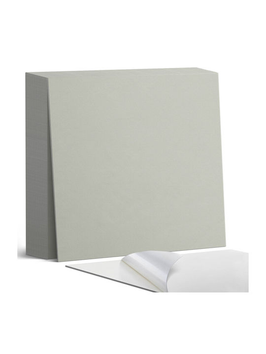 Set Vinyl Fliesen Druck Schlafzimmer Dekoration Grau-Grün 20x20x20 Stück