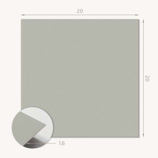 Vinyl Tile Set Bedroom Decoration Gray-Green 20x20x20 Pieces