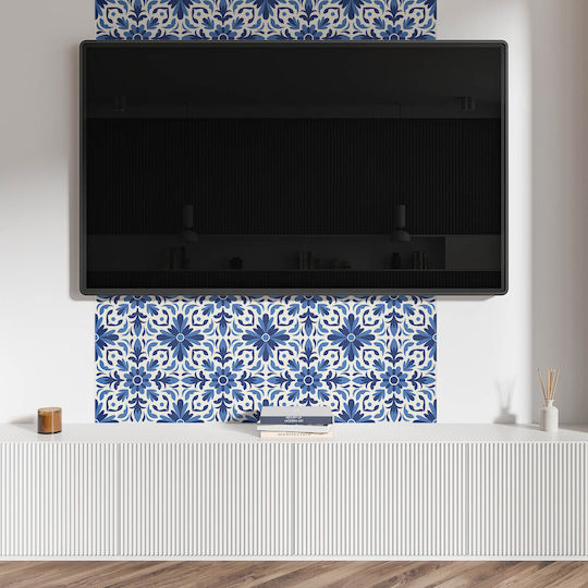 Vinyl Floor Tile Set Floral Pattern Leaves 6x60x30 Cm