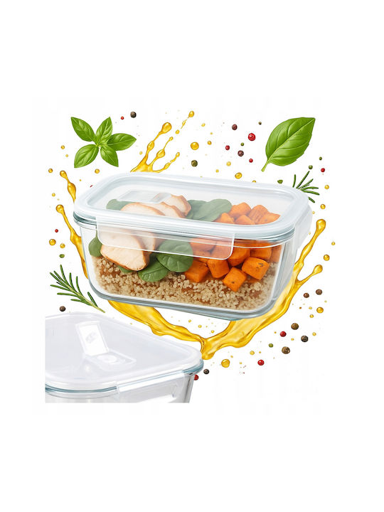 Bimberek Glas-Mittagsbox Weiß 640ml