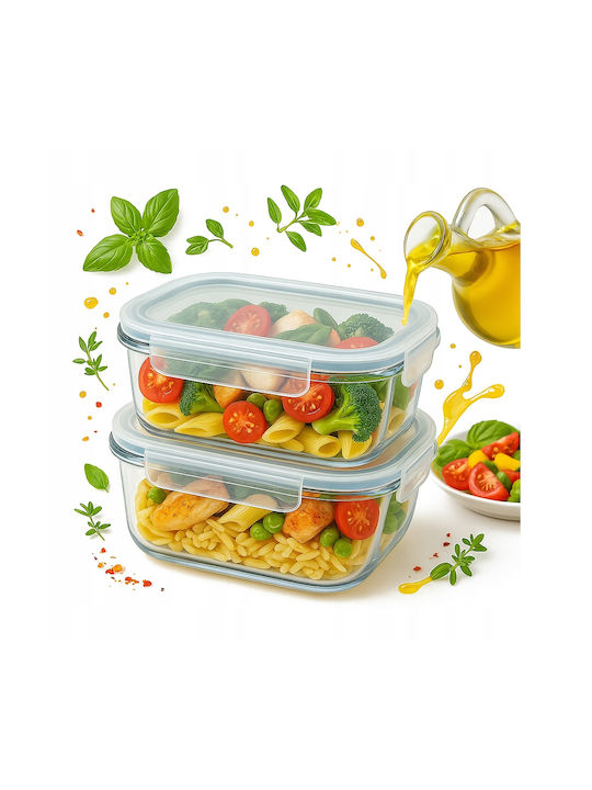 Bimberek Glass White Lunch Box 1.04lt