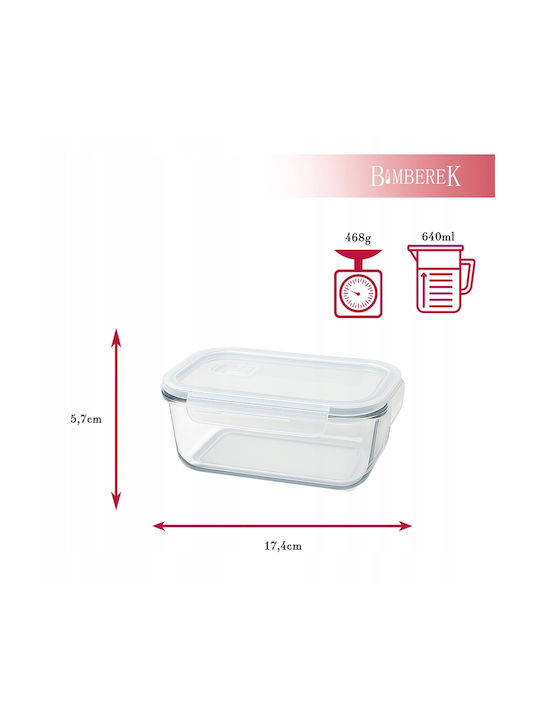 Bimberek Glass White Lunch Box 640ml