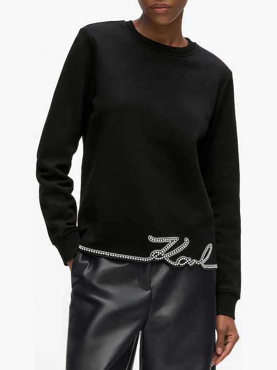 Karl Lagerfeld Women's Hooded Sweatshirt Black