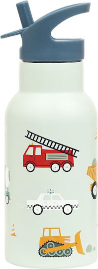 A Little Lovely Company Vehicles Stainless Steel Kids' Dinner Set 0.35lt Silver