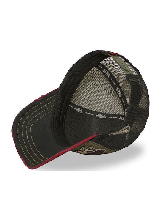 Von Dutch Șapcă Trucker Khaki Burgundy One Size Multicolor