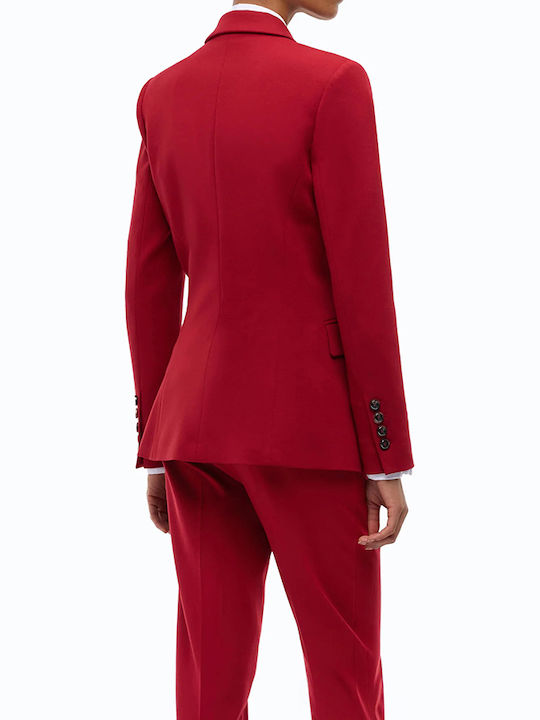 Pinko Long Women's Double Breasted Blazer Red