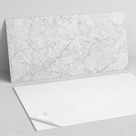 Vinyl Panel Kitchen Or Bathroom Decoration 100x50 Cm Marble Veins