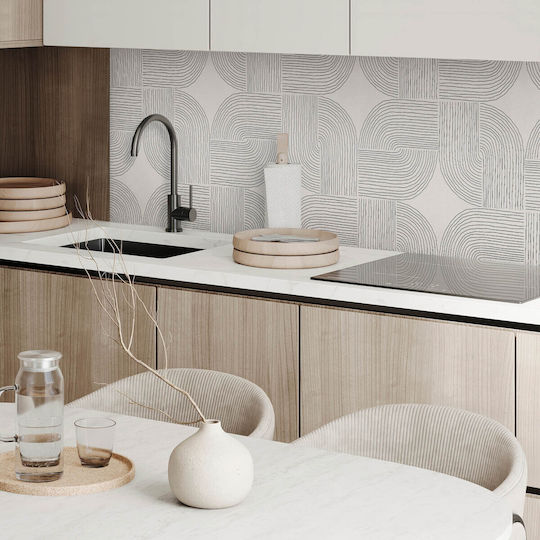 Wandsticker & Wandgemälde Vinyl Panel Grafische Küche Oder Badezimmer 100x50 cm Geometrische Linien Anordnung