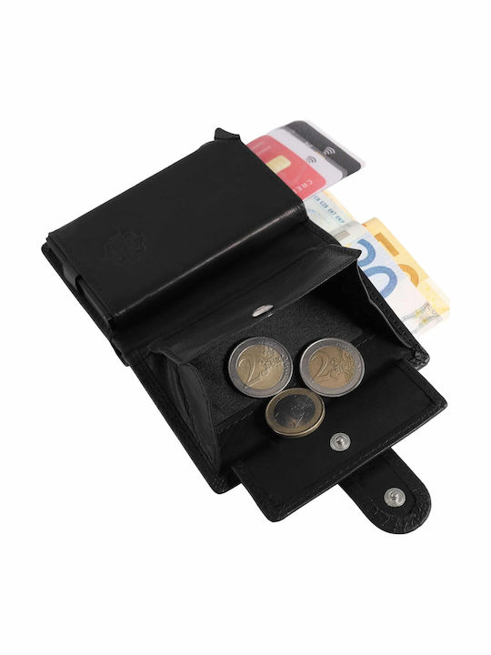 Дървен Мъжки Портфейл с RFID Черен