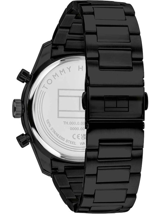 Tommy Hilfiger Hampton Men's Battery Watch with Black Metal Bracelet