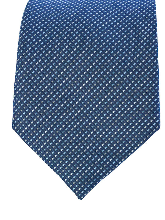 Herren Krawatte Seide mit Muster in Blau Farbe
