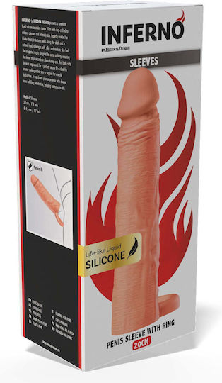 Hidden Desire Inferno Silikon Penisabdeckung Ring 20 Cm Haut
