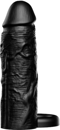 Hidden Desire Inferno Penis-Verlängerung Silikon Penisring 15 Cm Schwarz