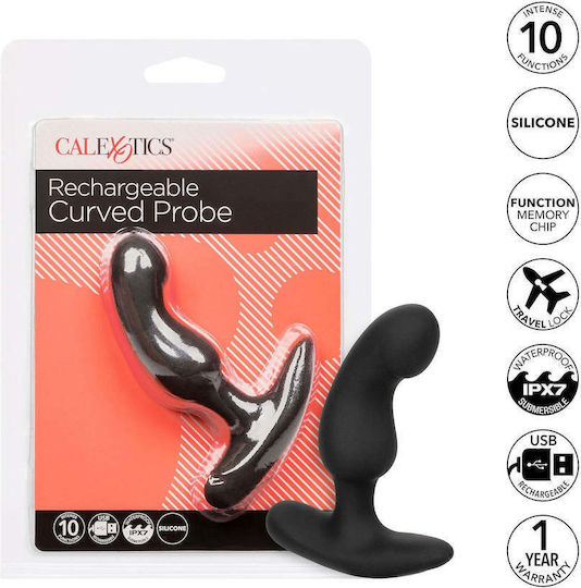 Calexotics Извита Проба Анален Щепсел Черен