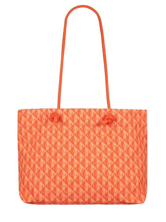 Byblos Fabric Orange Beach Bag
