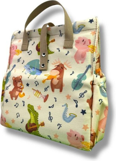 The Lunch Bags School Lunch Bag Handheld 5lt Beige 21x16x24cm